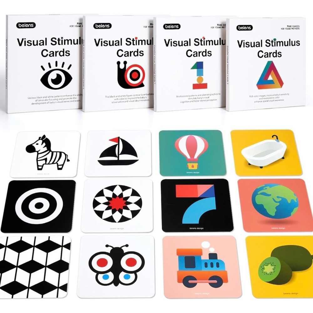 Visual Stimulus Cards for Kids - Colorful Learning Set